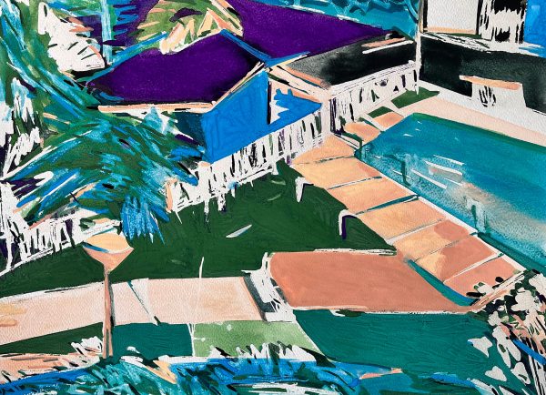 mahsa hashemi, 2024, 2024 series, gouache on cardboard