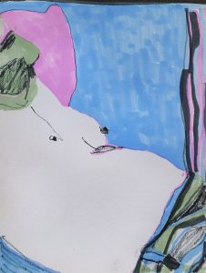 mahsa hashemi, 2018, 2018 series, marker on paper