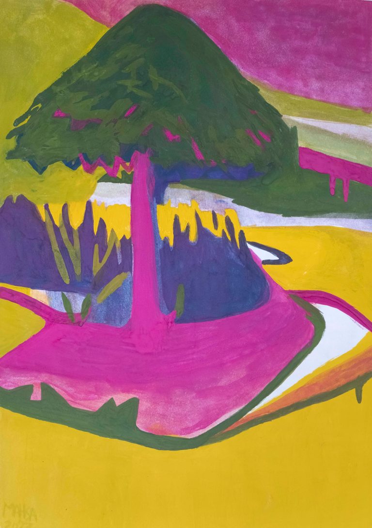 mahsa hashemi, 2023, 2022-2023 series, gouache on cardboard