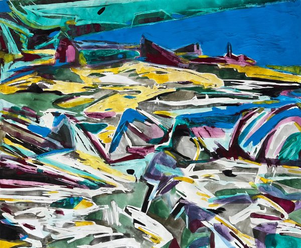 mahsa hashemi, 2024, 2024 series, gouache on cardboard