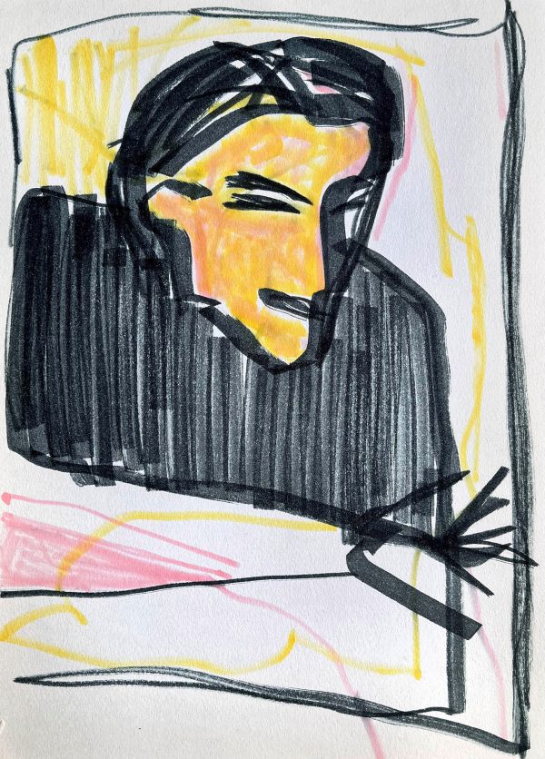 mahsa hashemi, 2018, 2018 series, marker on paper